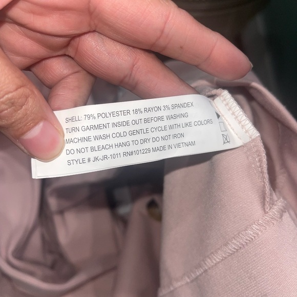 Walter Baker Double breasted blush pink oversized blazer jacket size large - Picture 6 of 8